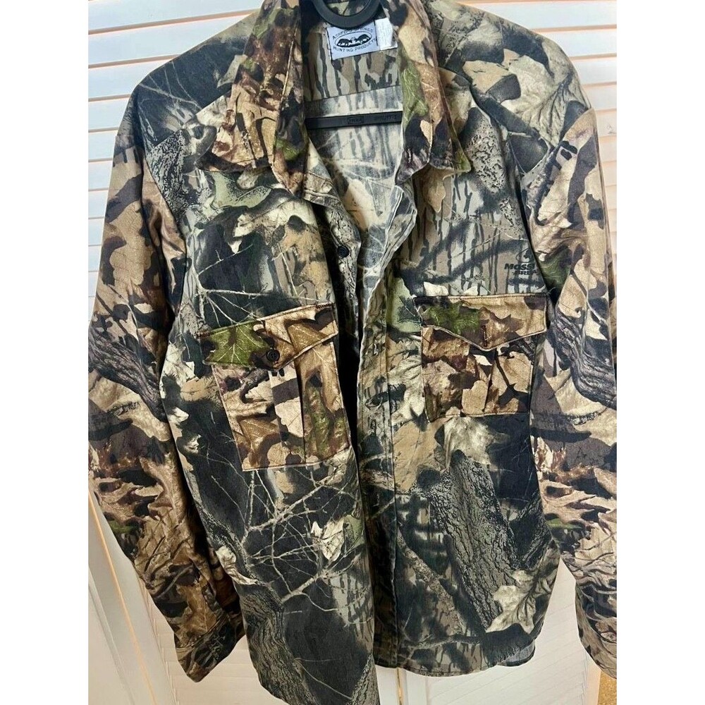 Mossy Oak Camouflage Hunting Shirt Mens L Button Down Outdoors